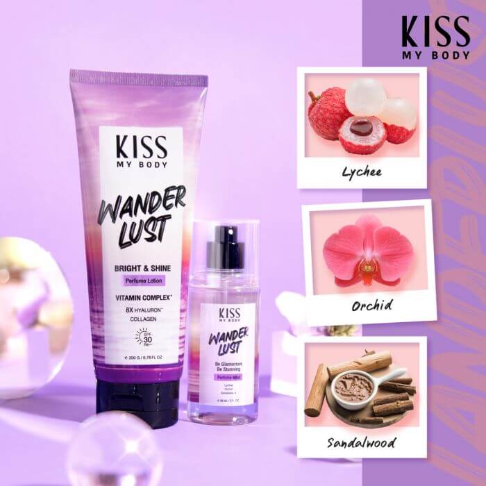 Kiss My Body,Kiss My Body Bright & Shine Perfume Lotion SPF30 PA+++,Bright & Shine Perfume Lotion SPF30 PA+++,โลชั่นน้ำหอม,โลชั่น,Lotion